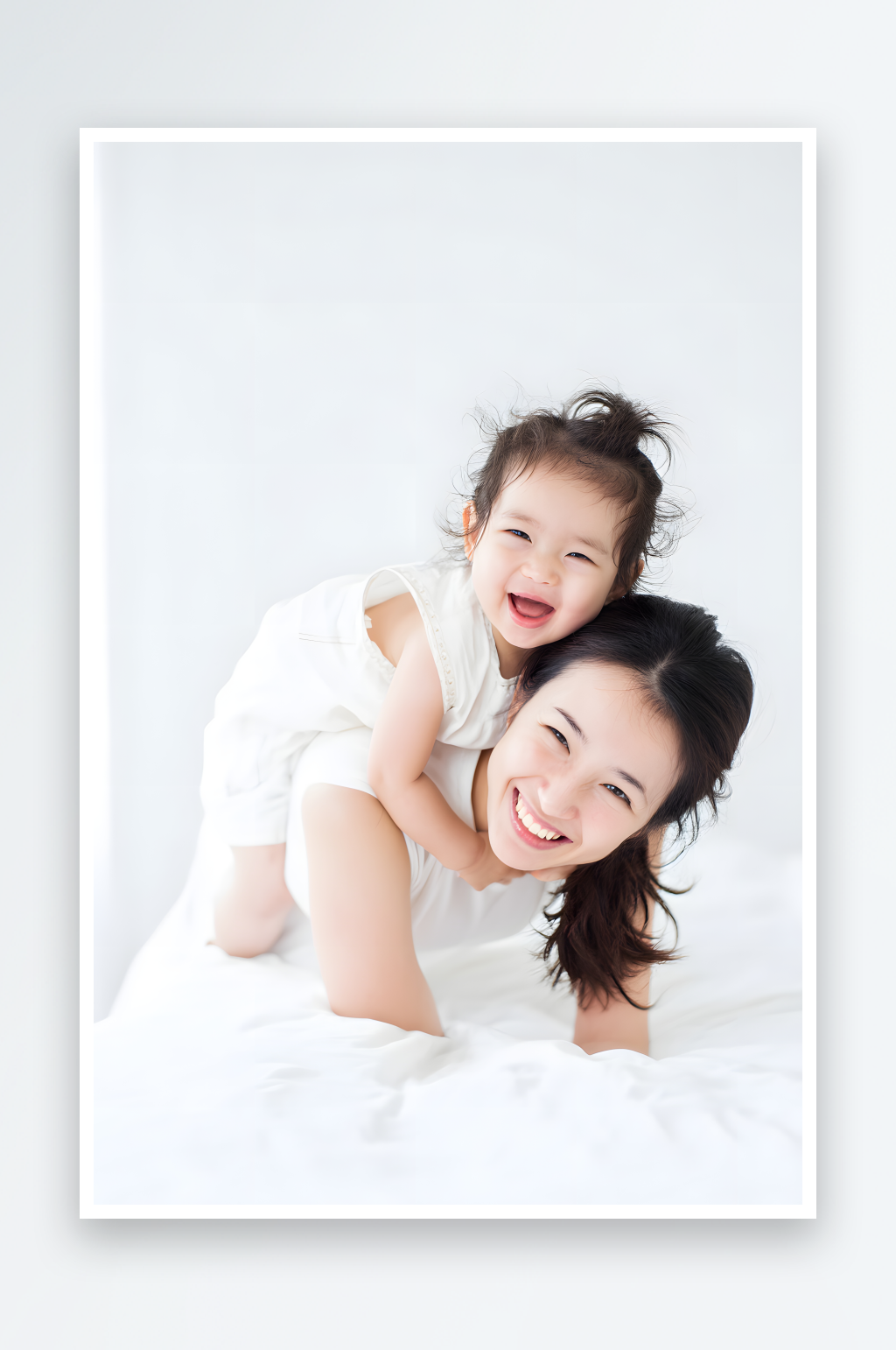 康乃馨母亲节母亲孩子亲子人物摄影图素材