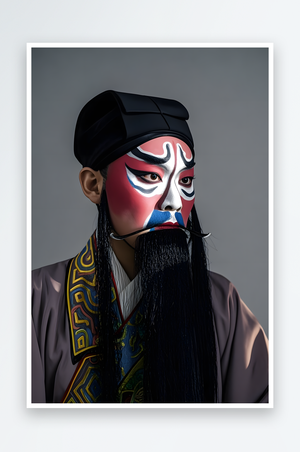 老生戏曲妆造戏曲戏剧男生人物摄影图素材