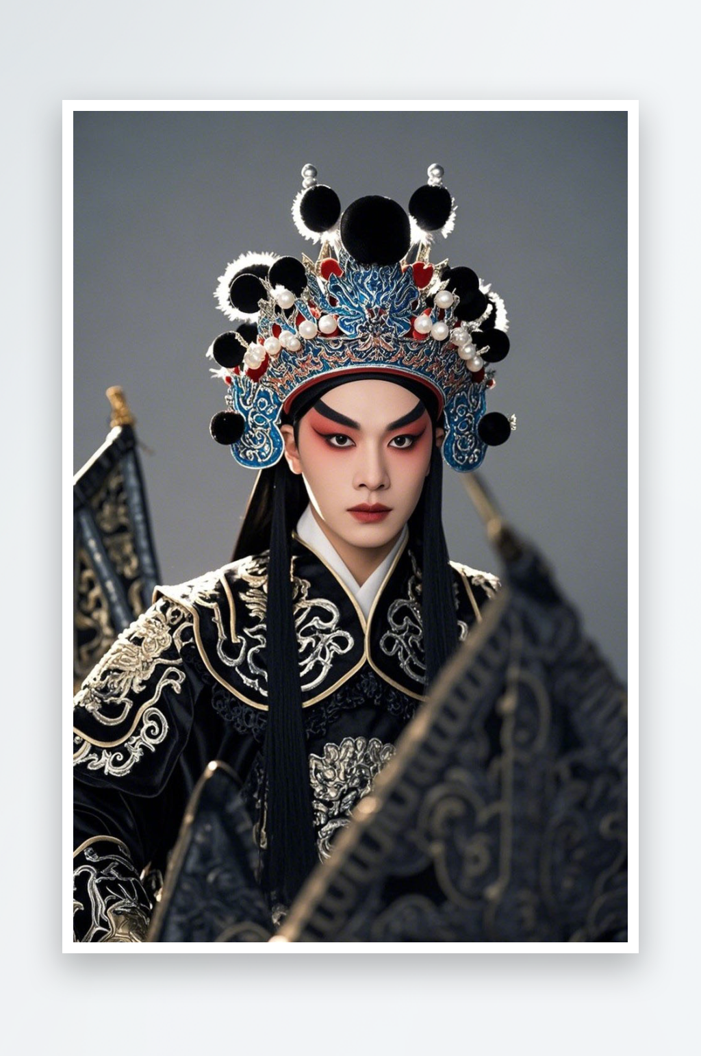 AI数字艺术戏曲戏剧男生人物摄影图素材