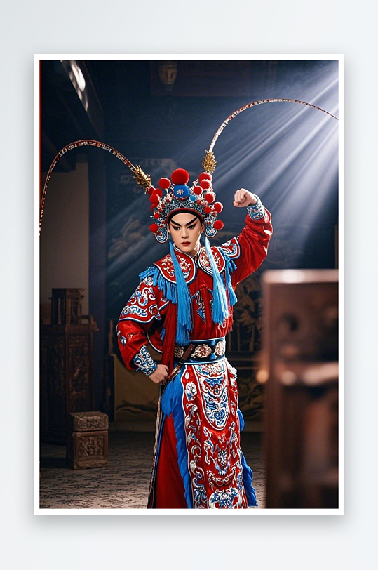 中国风戏曲妆造戏曲京剧戏剧男生人物摄影图-众图网