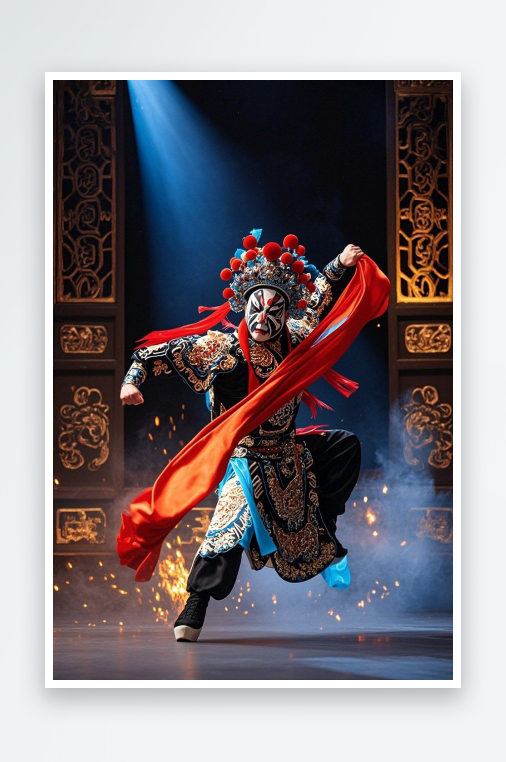 武生非遗文化戏曲妆造戏曲戏剧京剧男生人物摄影图素材