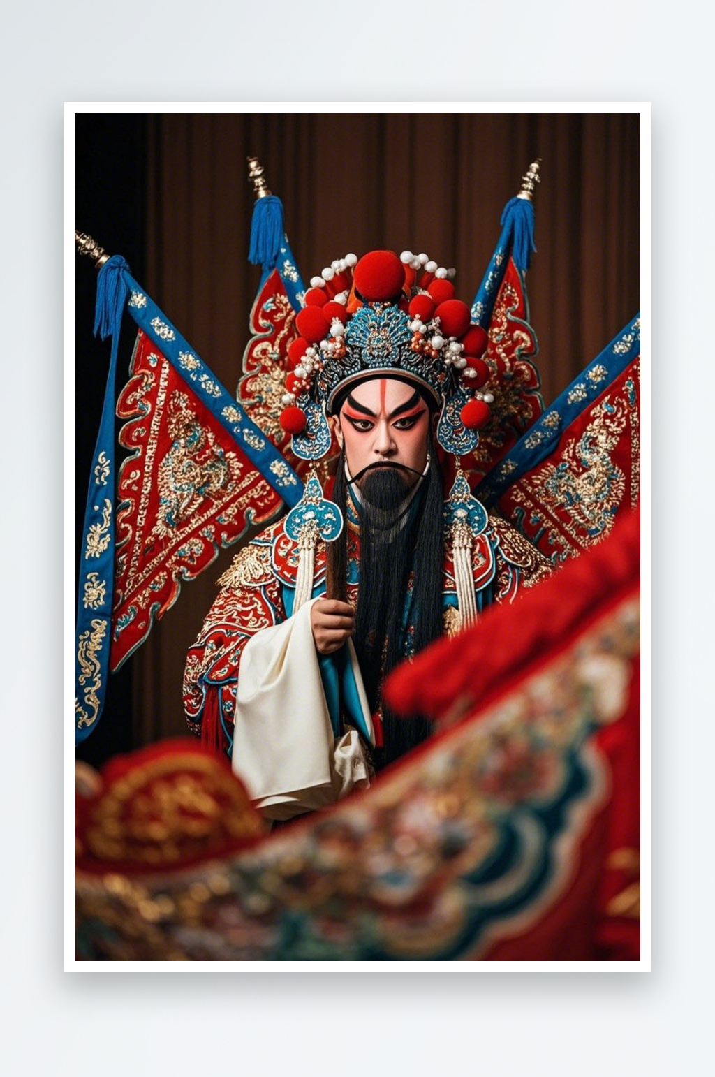 戏台表演武生戏曲京剧戏剧男生人物摄影图素材