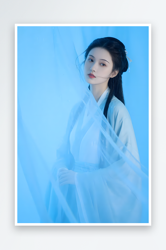 牡丹花日常汉服古装女生人物摄影图-众图网