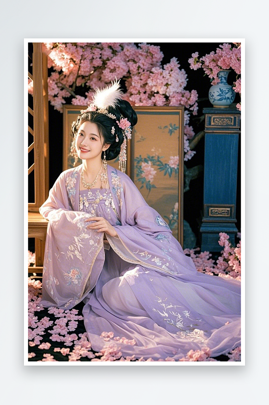 汉服妆造日常汉服古装女生人物摄影图-众图网