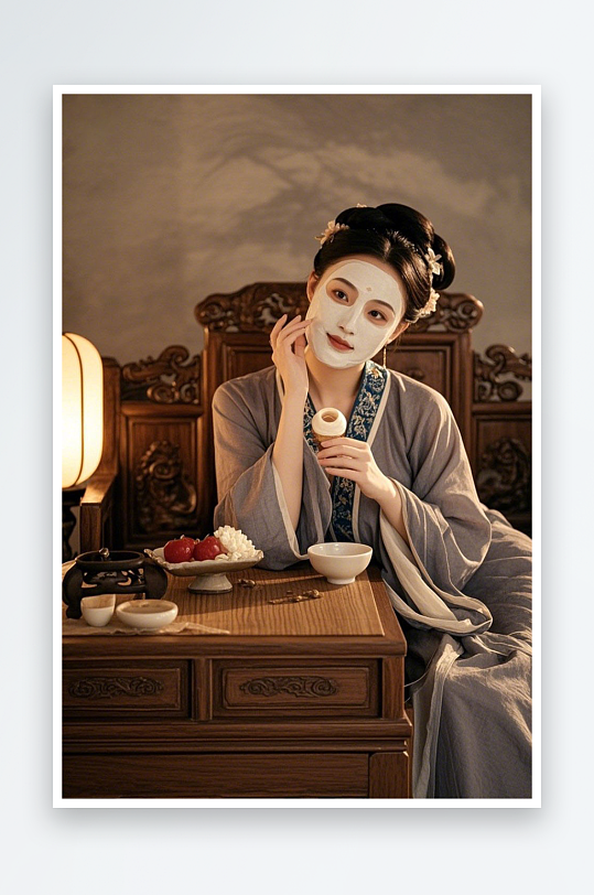 AI数字艺术创意中国风国货医美古代人汉服热梗休闲人物摄-众图网