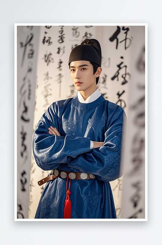 侠客服剑术汉服古装男生人物摄影图-众图网