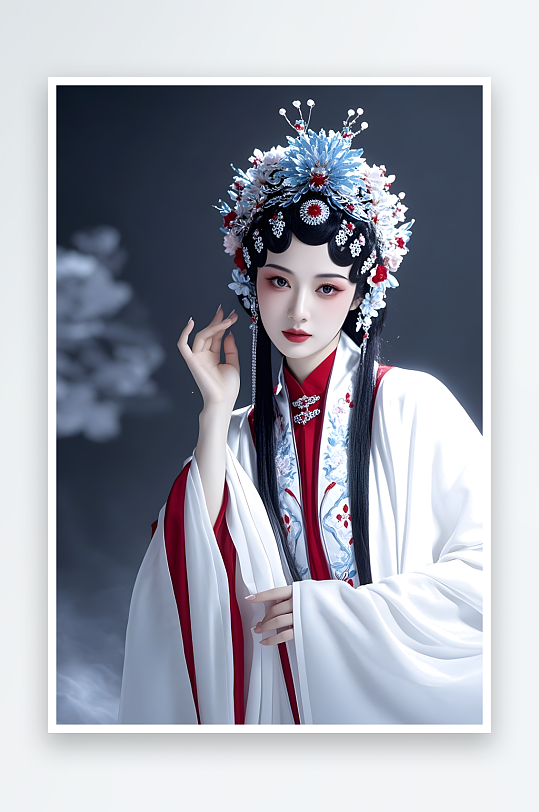 戏曲妆造女生京剧戏曲戏剧女生人物摄影图-众图网