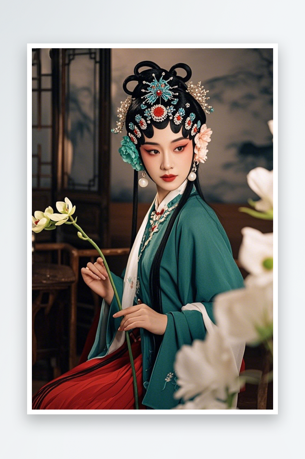 戏曲女生戏曲戏剧京剧女生人物摄影图素材