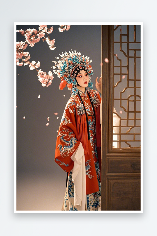 戏台表演女生戏曲戏剧京剧女生人物摄影图-众图网