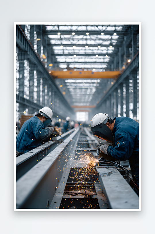 建筑工人电焊吊塔工地职业人物摄影图-众图网