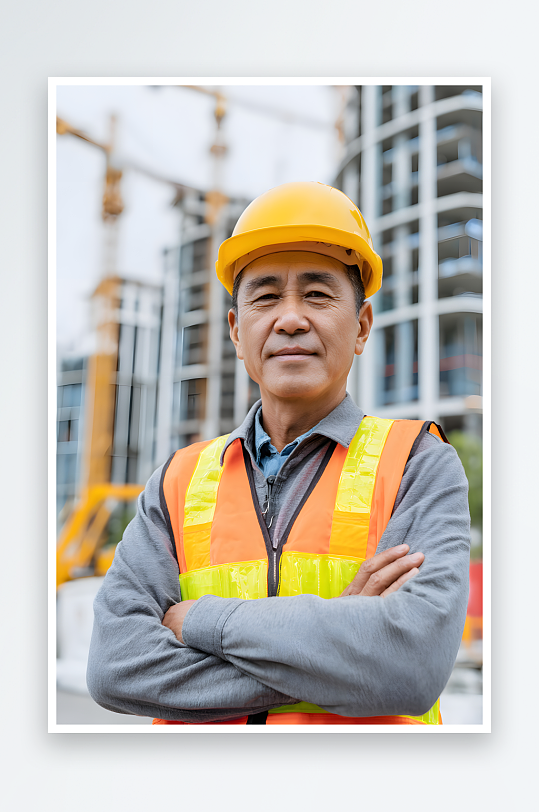 建筑工地工人安全帽职业人物摄影图-众图网