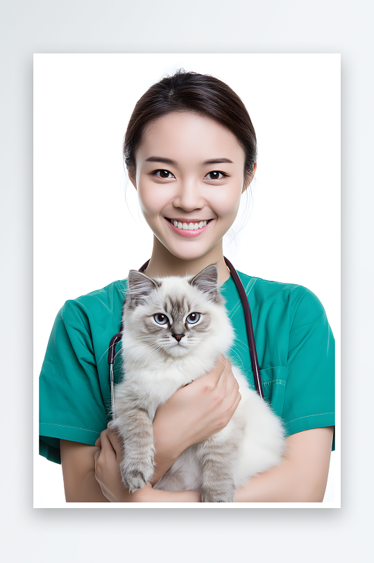寵物醫(yī)生美發(fā)驅(qū)蟲獸醫(yī)職業(yè)人物攝影圖