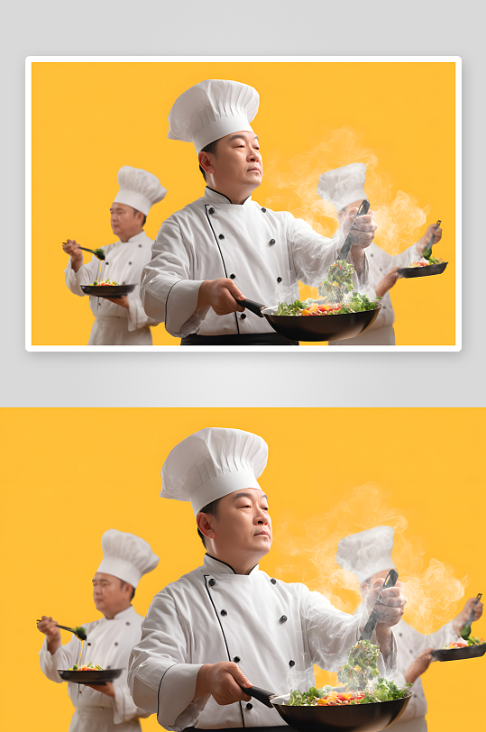 厨师颠勺厨师职业人物摄影图-众图网