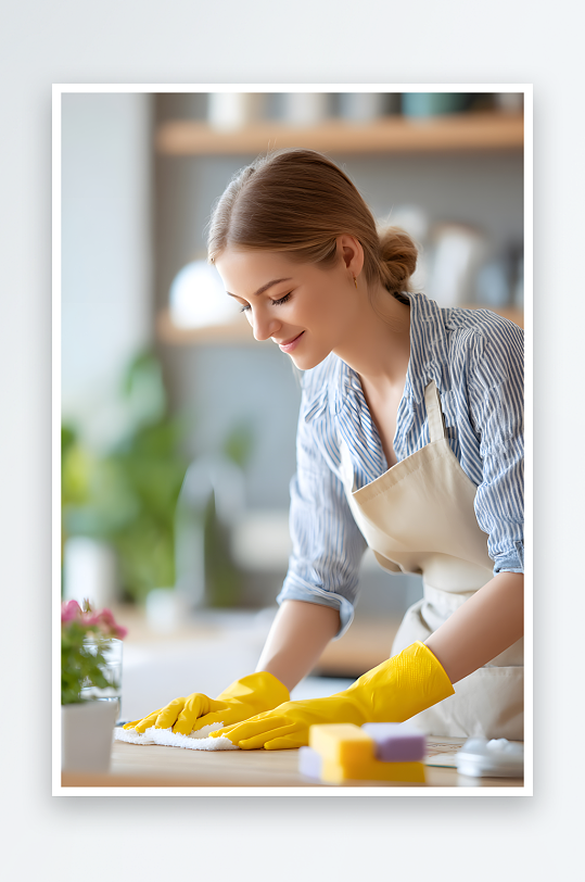 家政清洁保姆家政保洁家务职业人物摄影图