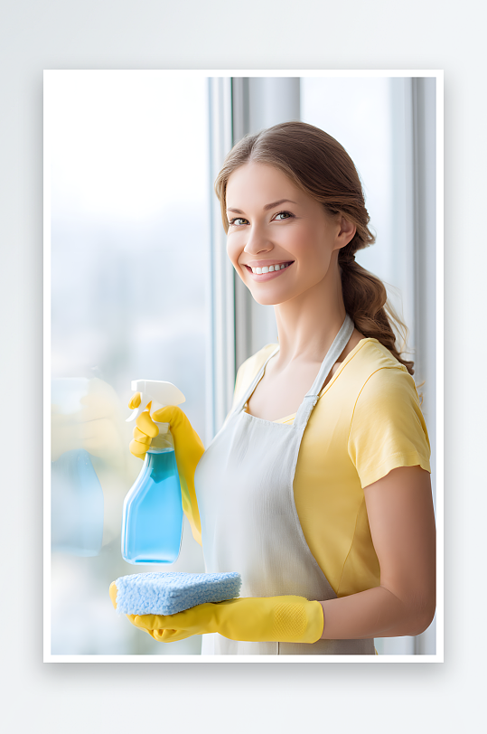 家政清洁育儿嫂保姆家政职业人物摄影图