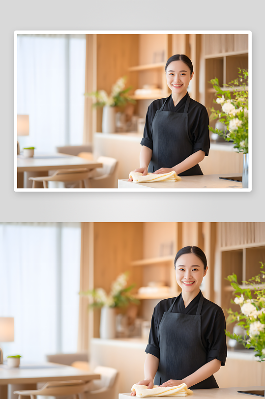 家政清洁育儿嫂保姆家政职业人物摄影图