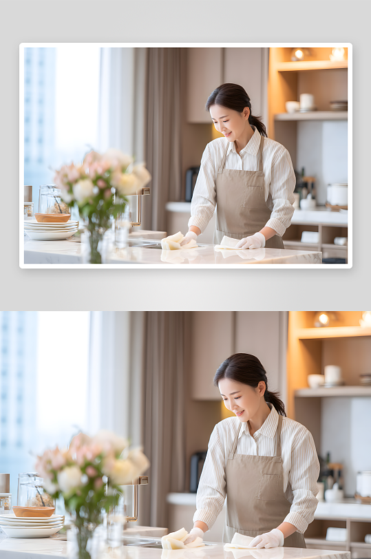 家政清洁育儿嫂保姆家政职业人物摄影图