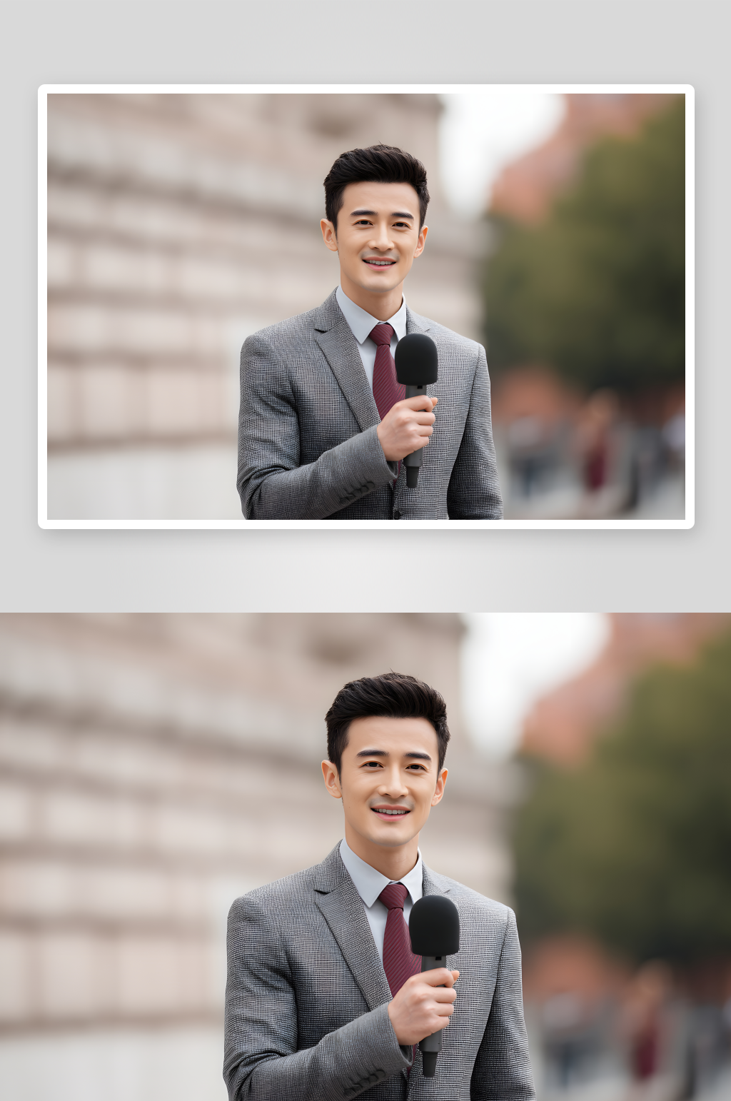 记者新闻访谈采访现场发表职业人物摄影图素材
