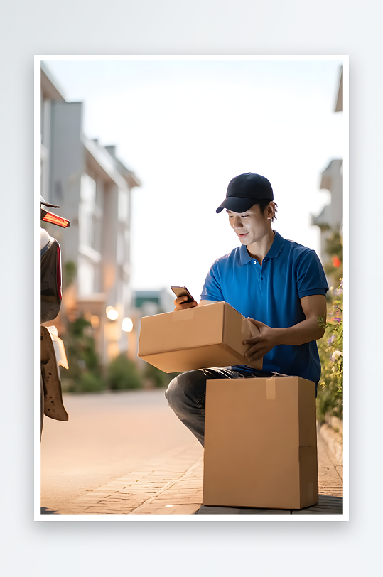 快递转运快递员快递小哥职业人物摄影图-众图网