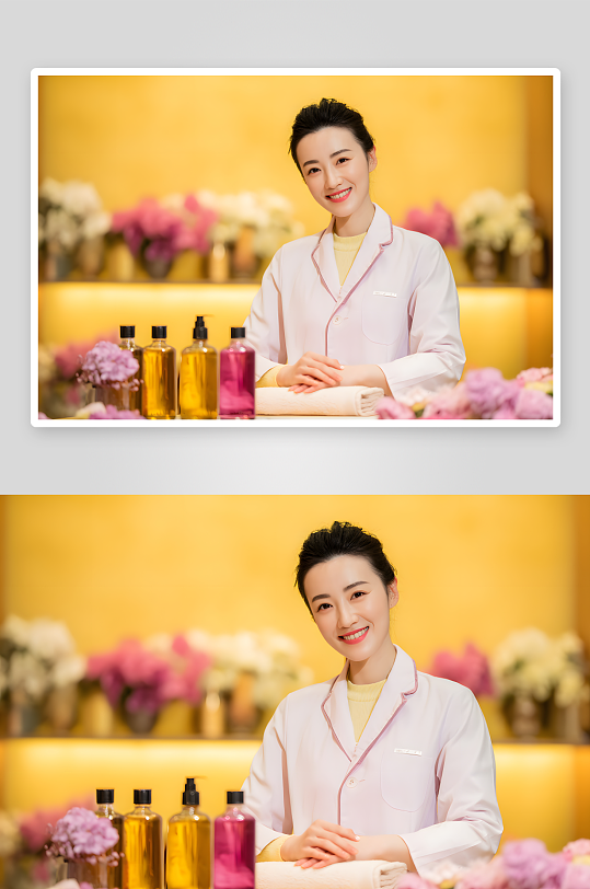 沟通整形美容师护理职业人物摄影图-众图网