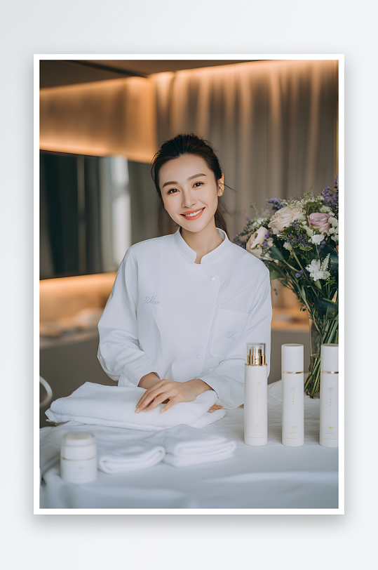 沟通整形美容师护理职业人物摄影图-众图网