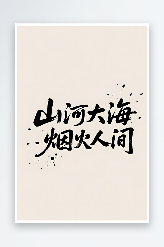 山河无恙综艺文艺风格轻松日签创意艺术-众图网