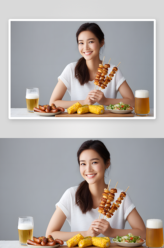 吃货节吃东西撸串糖果蛋糕美食节人物摄影图-众图网