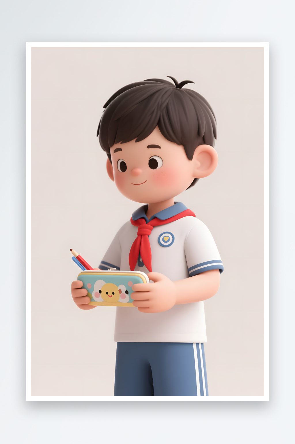 少先隊(duì)員操場(chǎng)跑步兒童小學(xué)生愛(ài)國(guó)教育插畫(huà)素材