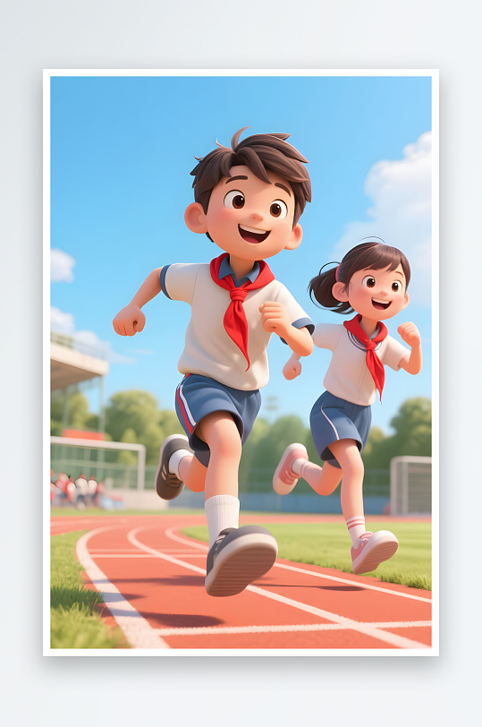 少先隊員扶老奶奶爺兒童小學(xué)生愛國教育插畫