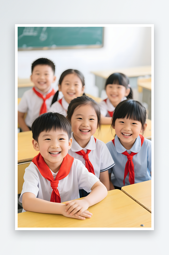 少先队员书本花朵儿童小学生爱国教育摄影图