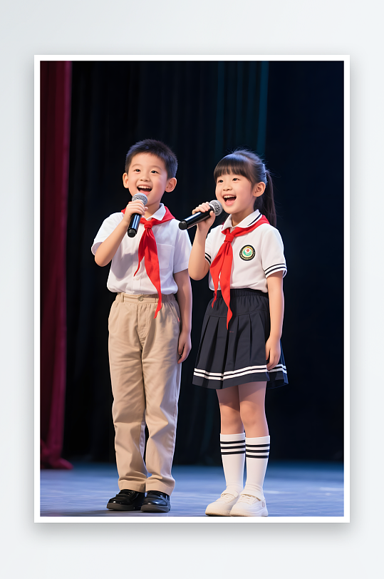 少先队员书本花朵儿童小学生爱国教育摄影图-众图网