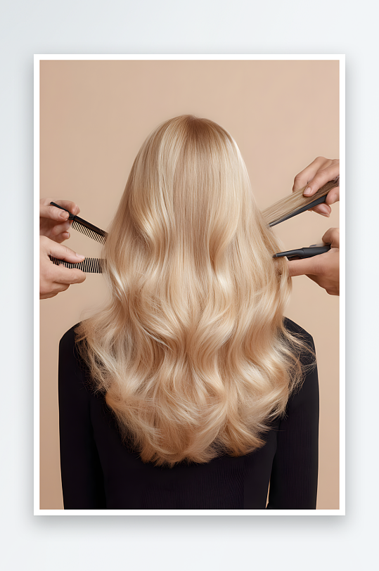 AI数字艺术美理发师美发师职业人物摄影图