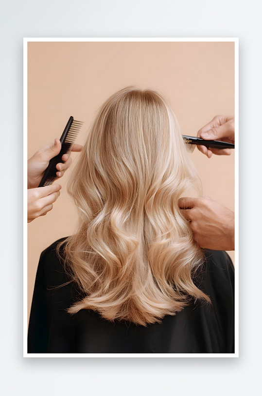AI数字艺术美理发师美发师职业人物摄影图