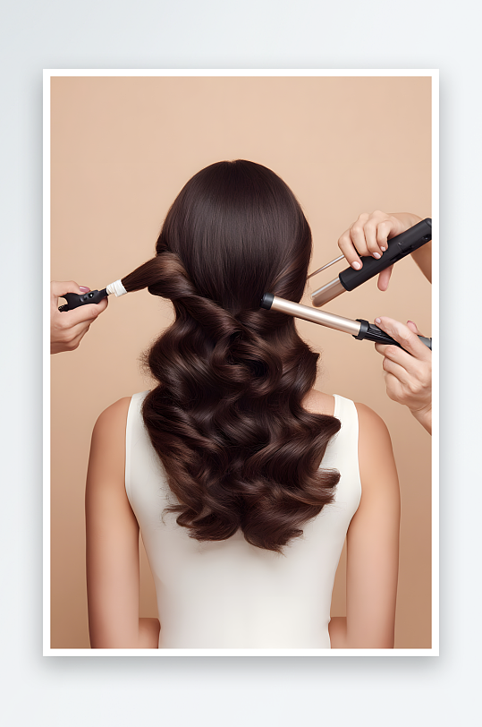 AI数字艺术美理发师美发师职业人物摄影图
