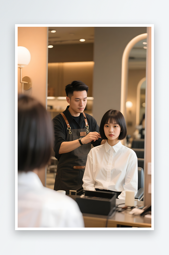发型师美理发师美发师职业人物摄影图