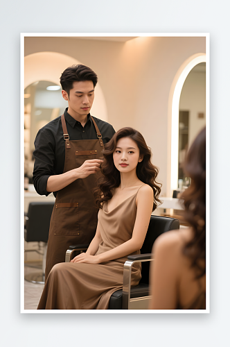 发型师美理发师美发师职业人物摄影图