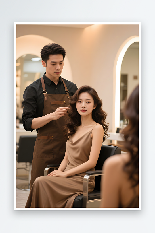 发型师美理发师美发师职业人物摄影图