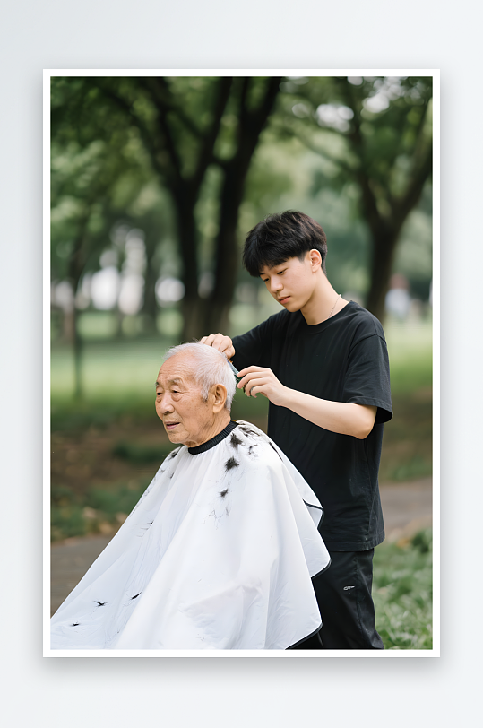 剪发美理发师美发师职业人物摄影图