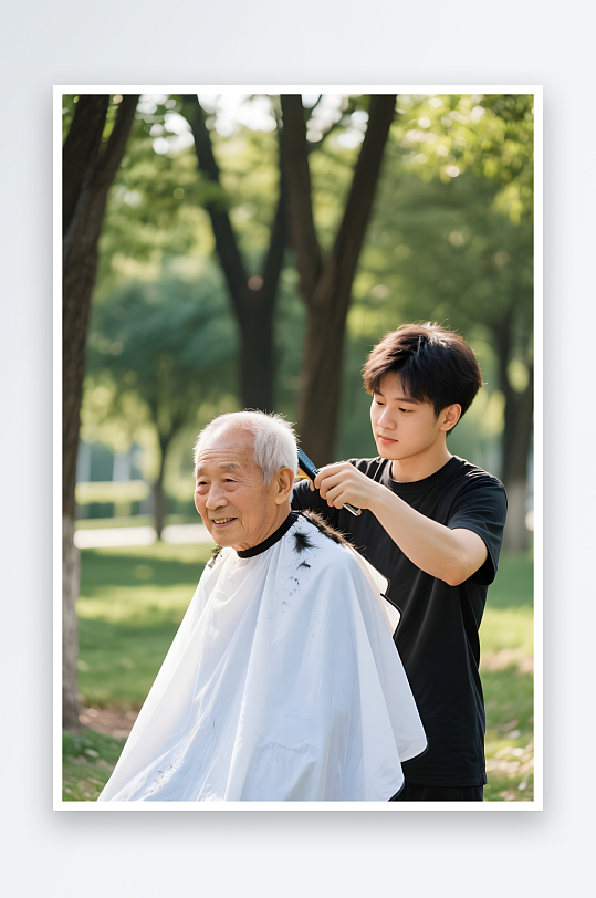 剪发美理发师美发师职业人物摄影图