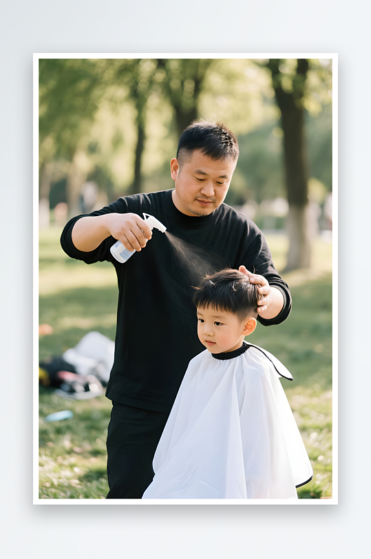 剪发美理发师美发师职业人物摄影图