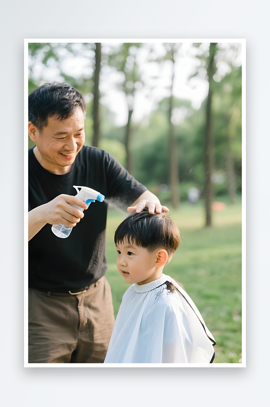 公益剪发美理发师美发师职业人物摄影图