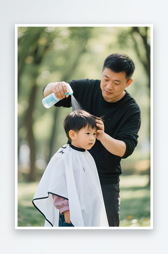 剪发美理发师美发师职业人物摄影图