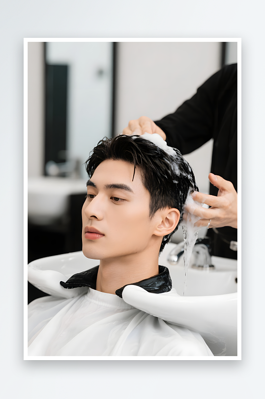 美理发师美发师发型师工具职业人物摄影图