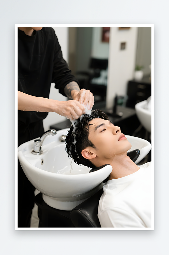 发师洗头美发师发型师工具职业人物摄影图
