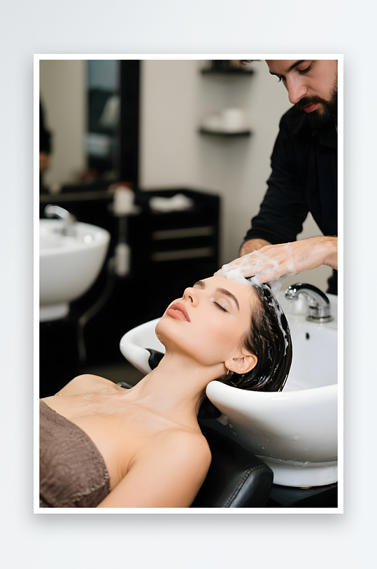 发师洗头美发师发型师工具职业人物摄影图
