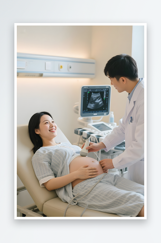 孕妇孕妈妈称体重医院做产检摄影图-众图网