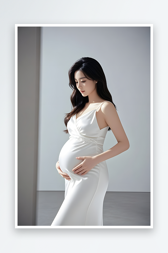 时尚母爱孕妇孕妈妈孕妇照写真摄影图-众图网