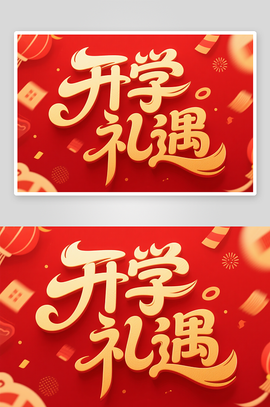 中国风开学季艺术字字体设计