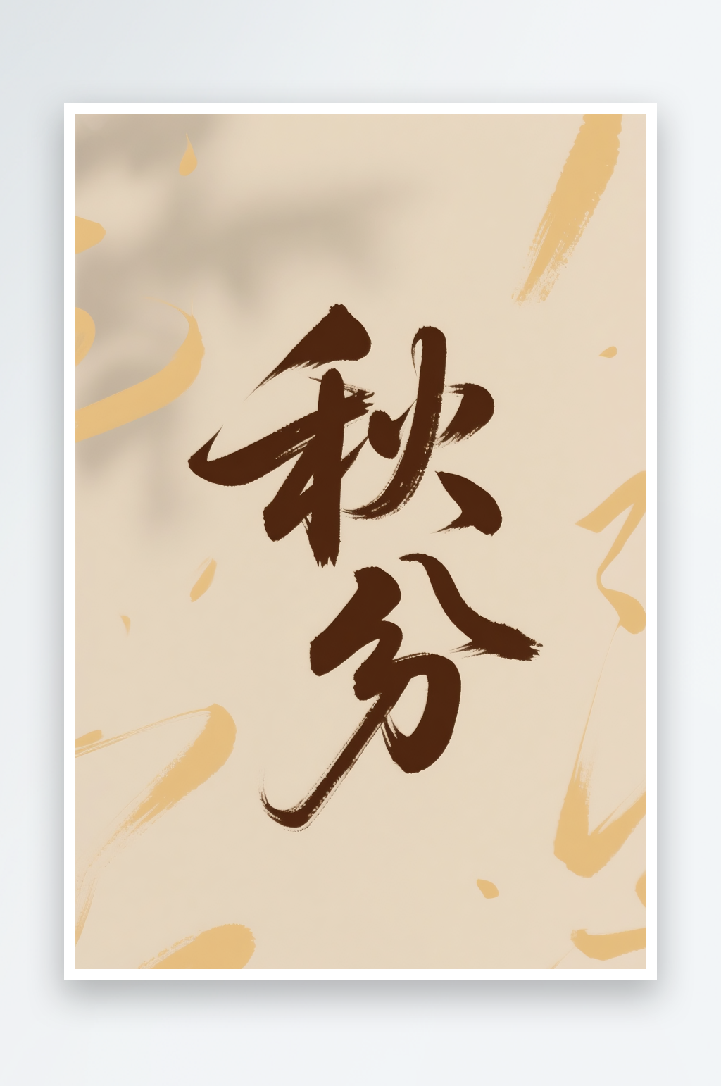 秋分节气秋季二十四节气艺术字字体设计素材