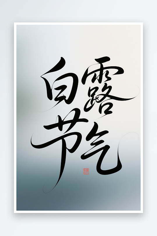 白露節(jié)氣秋季二十四節(jié)氣藝術(shù)字字體設(shè)計(jì)